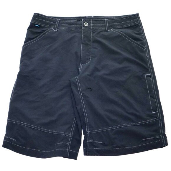 KUHL Hiking Shorts Black Outdoor Technical Size 34 Trail Gorpcore Aesthetic - Picture 1 of 9